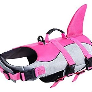 Pink Shark Dog Life Jacket, life  Vest for Dogs